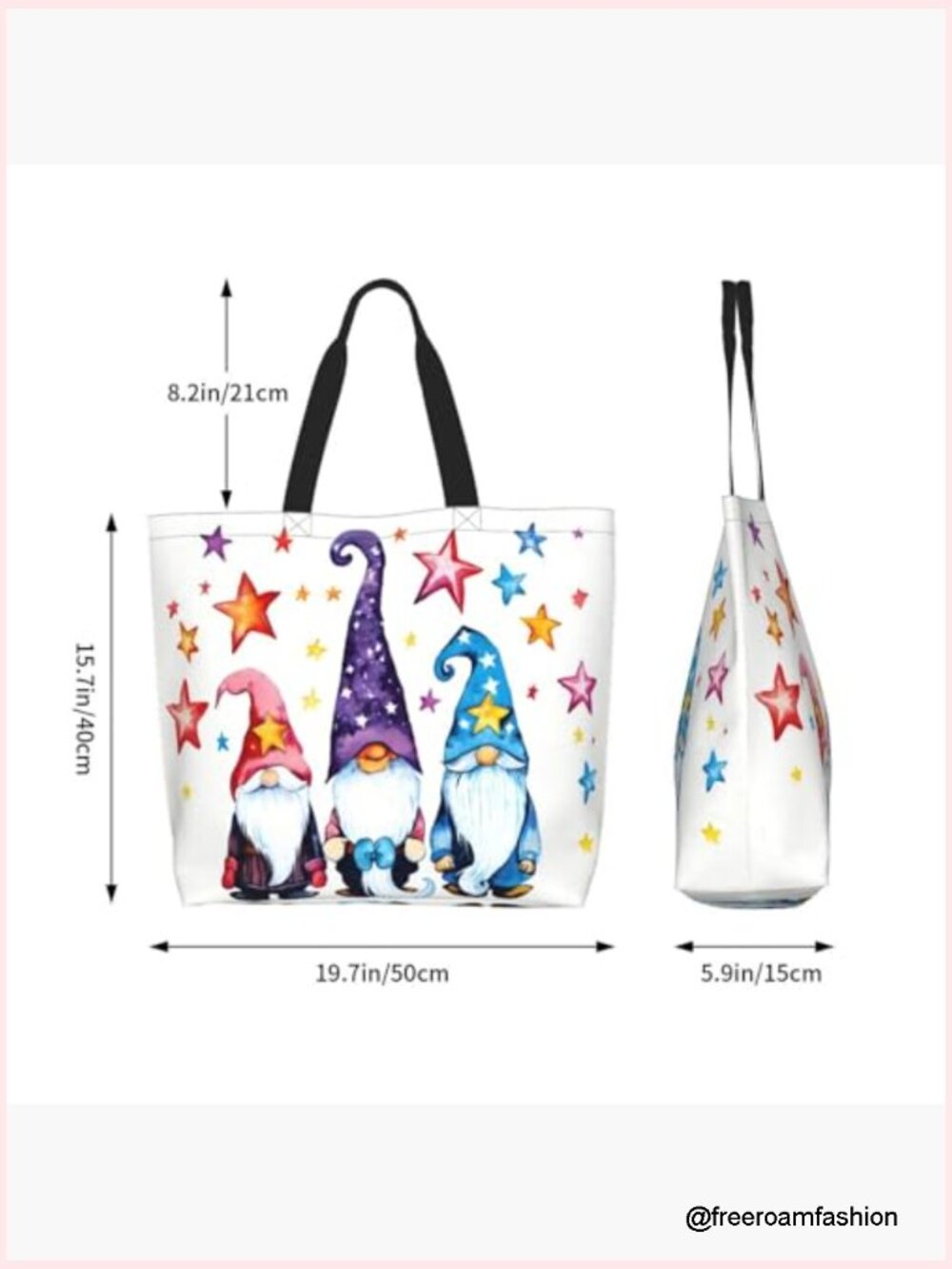 Large Tote Shoulder Bag Durable Water Repellent Polyester Lightweight Daily Use - Picture 6 of 7